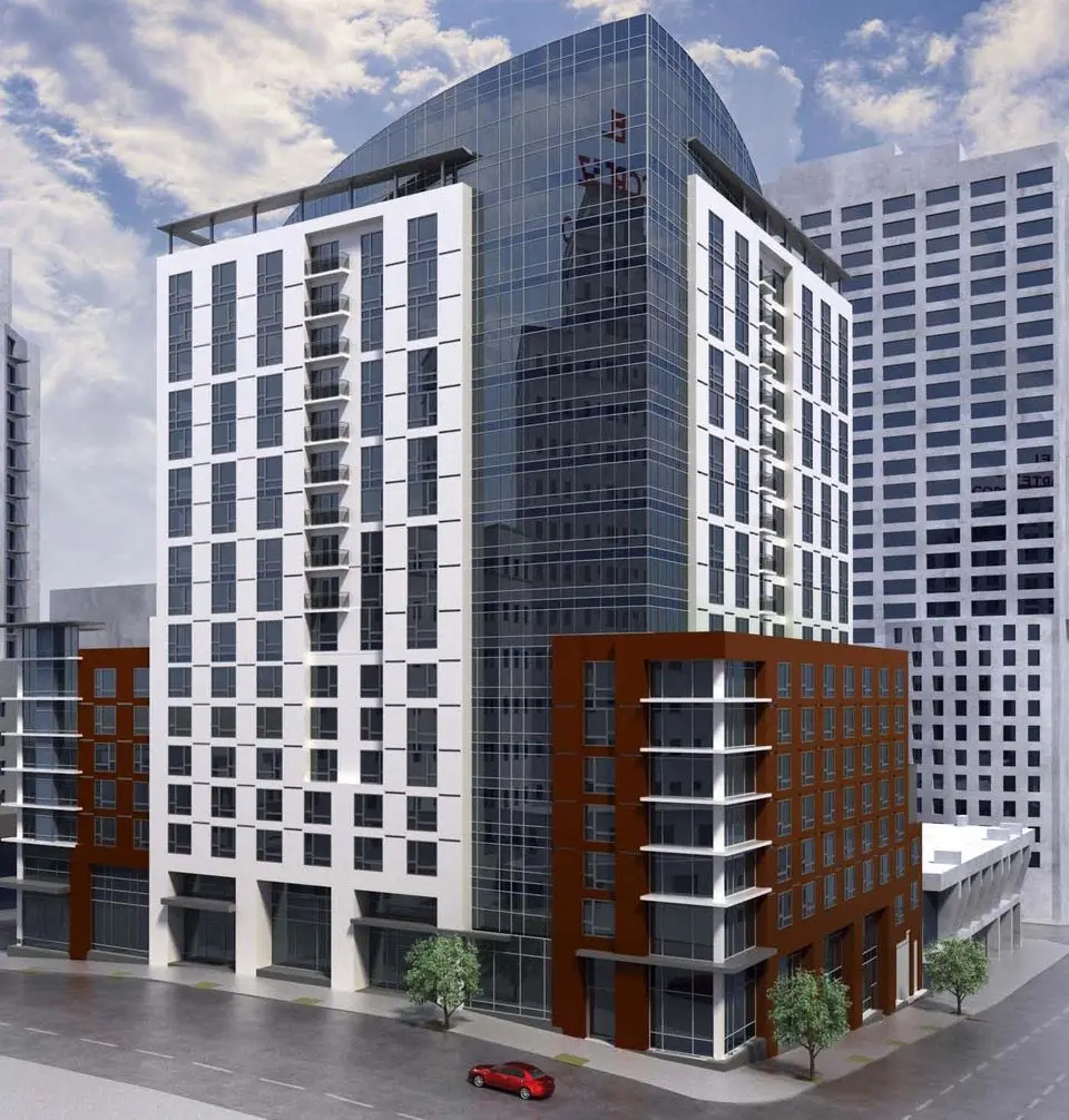 A rendering of the proposed building for the downtown area.